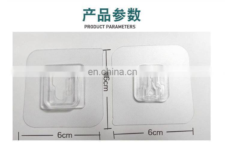 Double-Sided Adhesive Wall Hooks Hanger Strong Transparent Hooks Suction Cup Sucker Wall Storage Holder