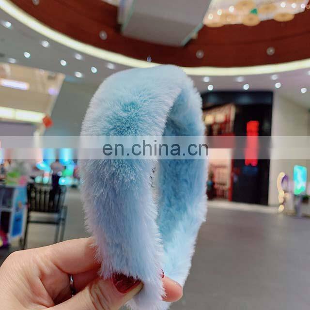 Autumn Hair Accessories Pink Fur Headband