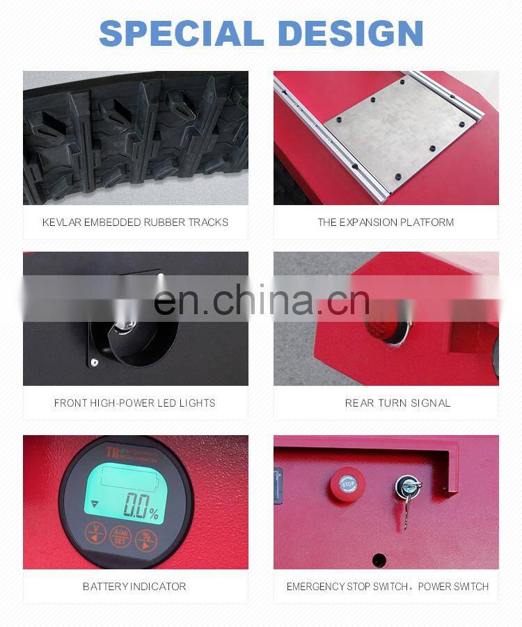 Rubber tracked chassis for lawn mower tracked chassis platform with rubber track crawler