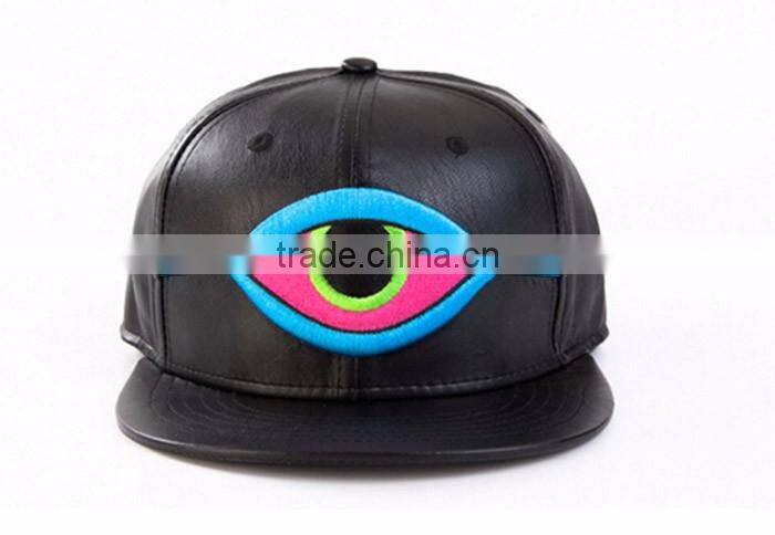 High quality leather brim snapback blank fitted hats wholesale