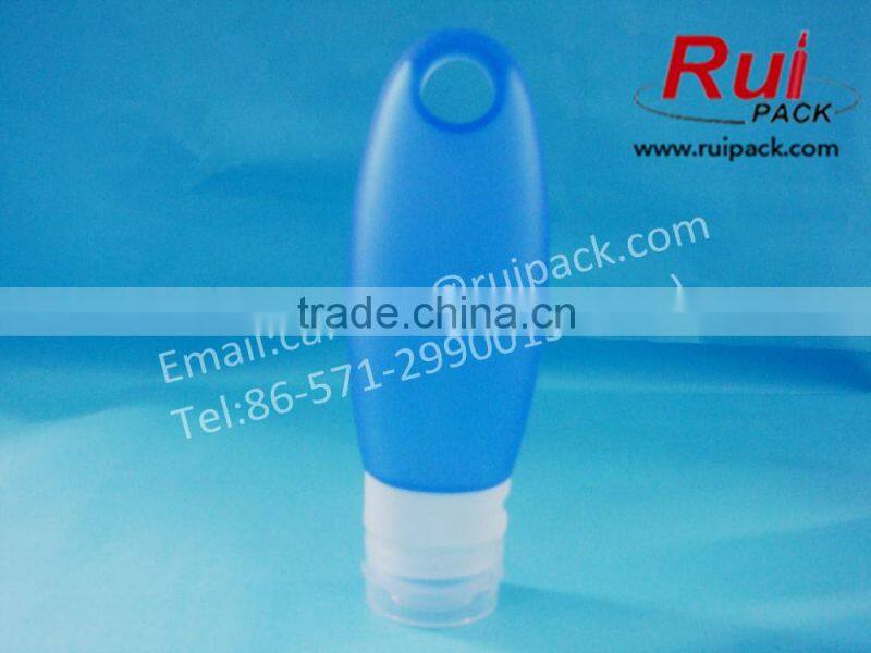 RUIPACK 98ml empty silicone bottle with hole, travel size silicone bottles / containers, hand washing liquid silicone gel tube