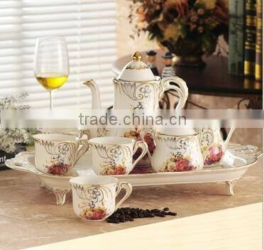 Antique Royal Porcelain Tea Cup Set For 6 Person