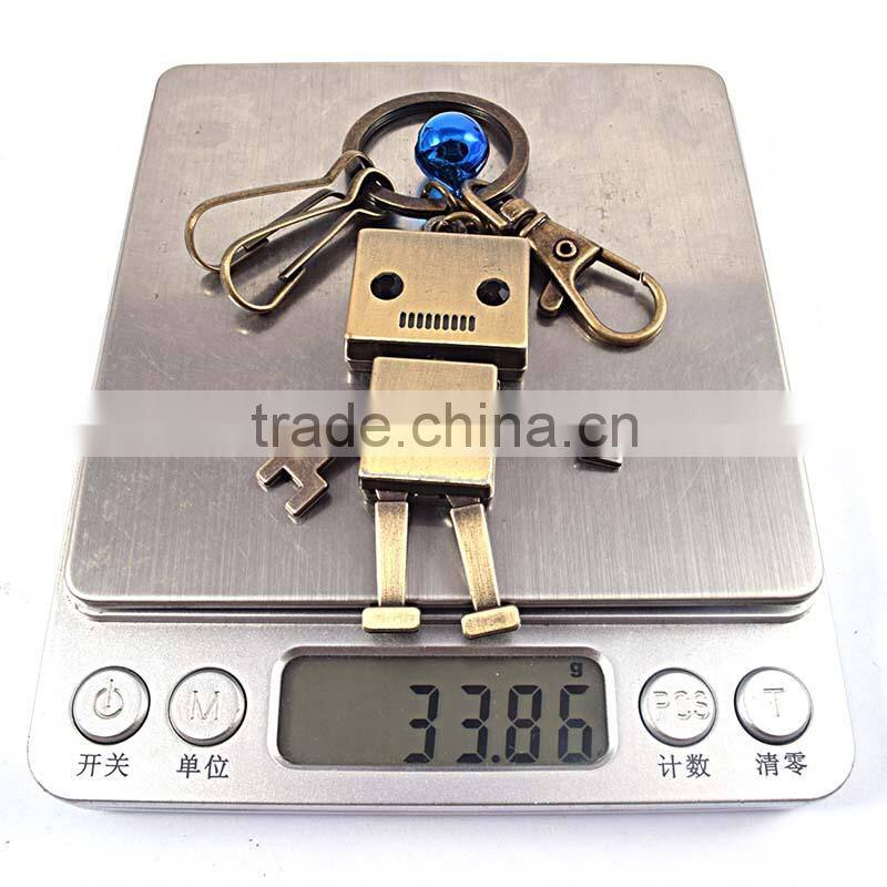 Hot sale fashion costom robot key chain custom christmas keychain