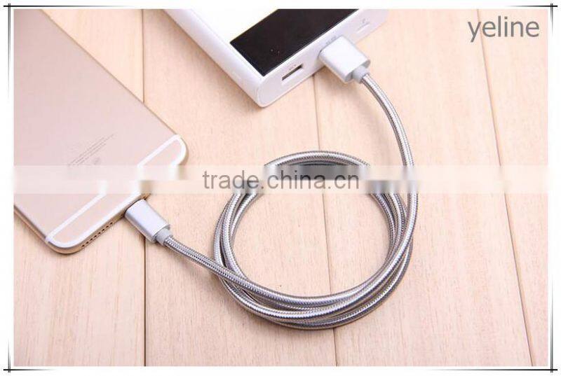 2 sided usb one plug weave data cable for OPPO R9/N1/A53