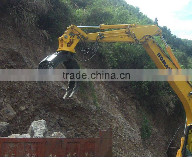Hydraulic Rotating Wood Log Stone Grapple Grab for Hyundai Doosan CAT Excavator