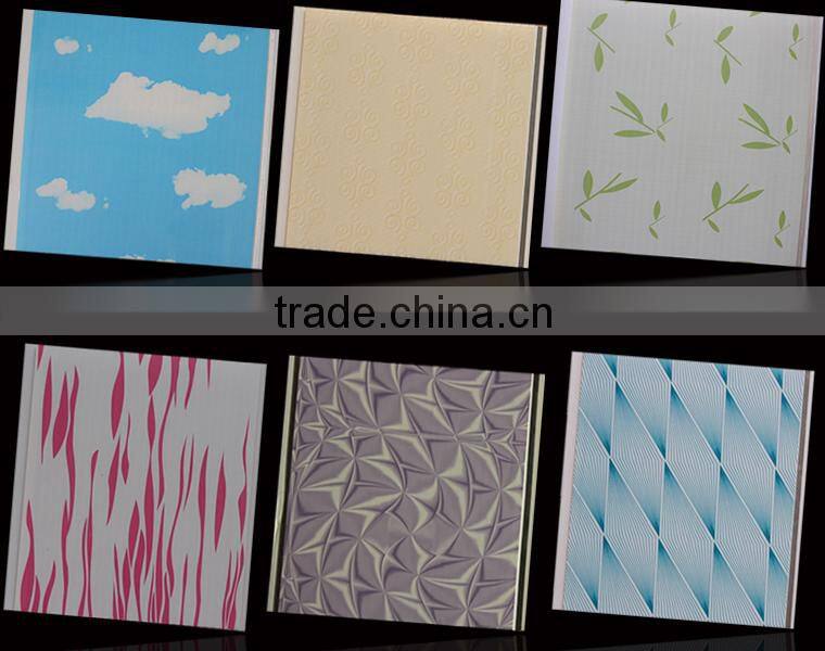building decoration material pvc panel for bathroom wall made in china 2016