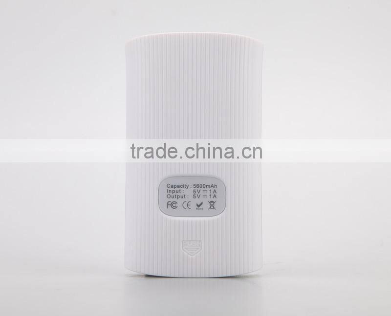 Low price with charging line inside beauty battery charger 5600mah