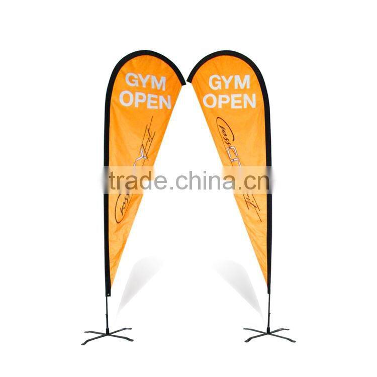 2015 Hot Sell Good Price Original Design Customized Logo Printed Teardrop Flag With Fibreglass
