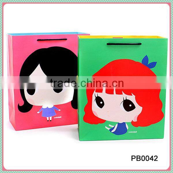 New Style Custom Printed Paper Bag With PP Rope