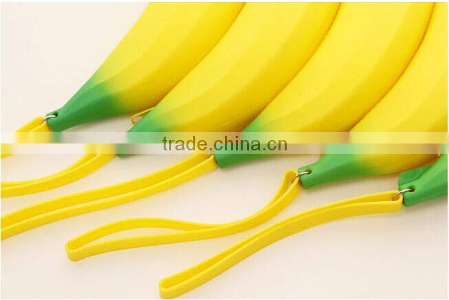 Novelty Silicone Portable Banana Coin Pencil Case Purse Bag Wallet Pouch Keyring