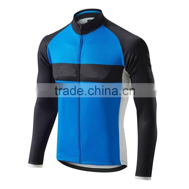 OEM outdoor sports custom cycling tops/mens polyester long sleeve cycling jersey