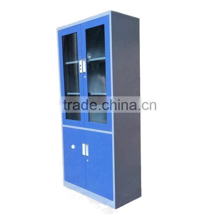 Luoyang Office steel double opening glass door storage file locker/cupboard