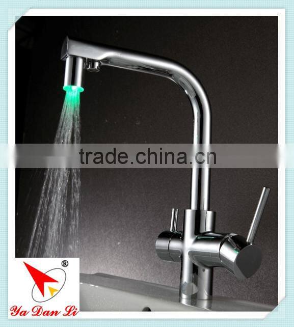 color changing dual handle brass led water faucet Y6703