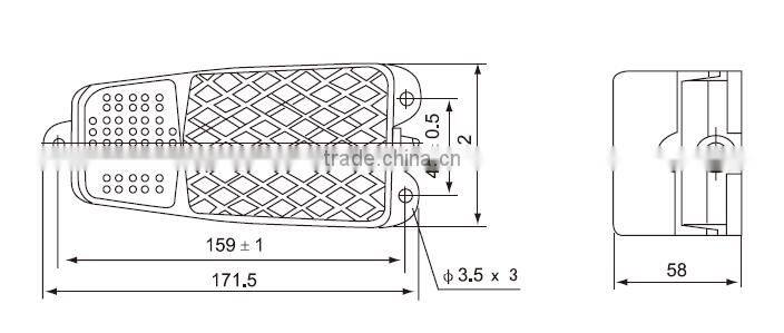 CNTD Plastic Foot Switch With Contact CM-1704 15A 250VAC 1M Cable
