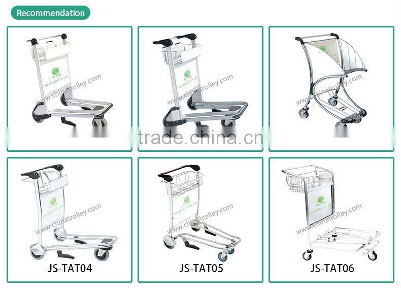 Trade assurance lightweight wheeled baggage for airport JS-TAT04, wheeled carry on luggage cart, airport baggage trolley