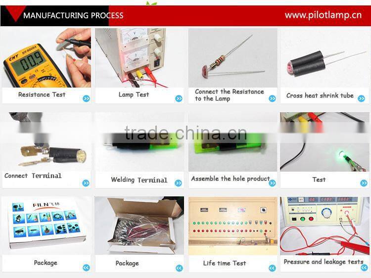 FILN Popular 8MM Plastic Yellow 36v hot water tank 24 volt Led Indicator Lights