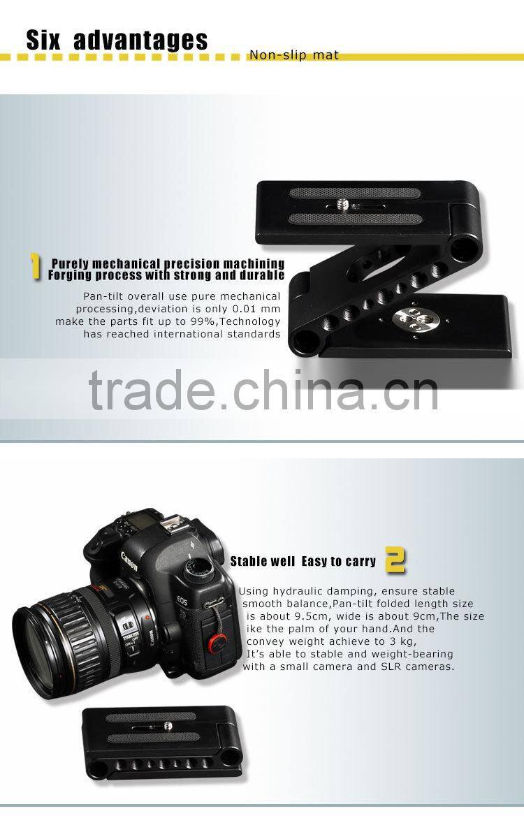 china factory ZD-Y20 dslr video camera flexible diy hd ball head mount on the tripod aluminum outdoor pan tilt zoom camera