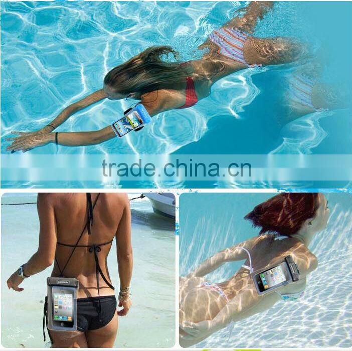 2014 popular waterproof bag with adjustable sling LOGO Can printed on the clip for mini tablet pc