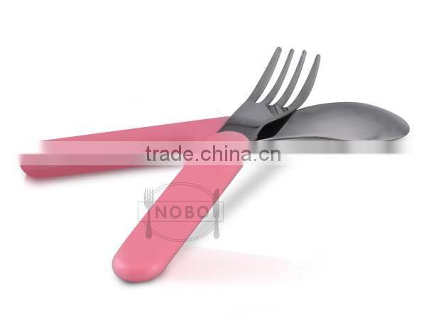 wholesale colorful children stainless steel fork/spoon