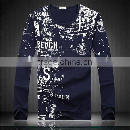 Cheap O-neck Cotton Mens Long Sleeve Tshirt