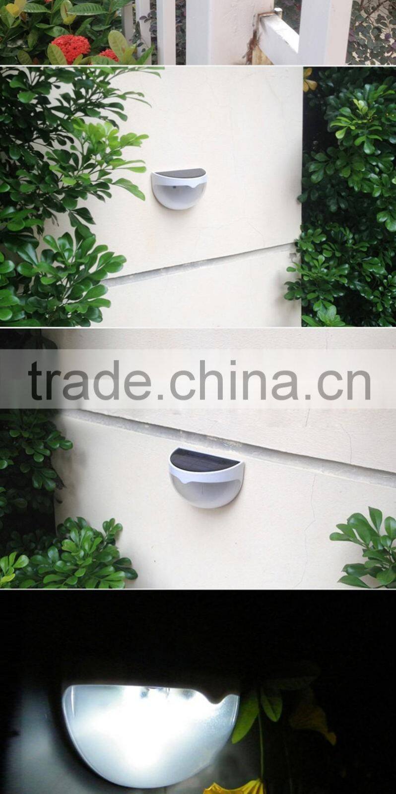 new solar fence light outdoor gutter garden yard wall pathway LED Light