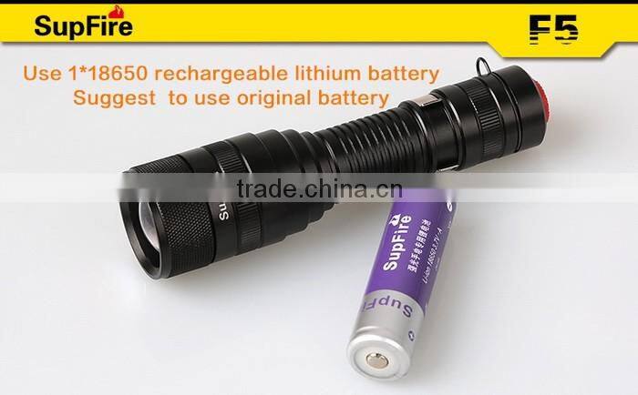 Hot seller SupFire F5 mini portable LED flashlight torch with clip