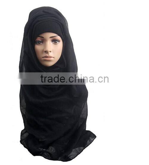>>FACTORY best selling fashion women plain muslin hijab scarf/