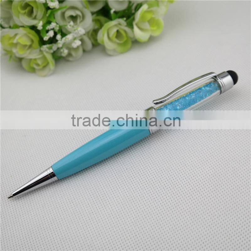 TCR-08 crystal pen with USB , fat Promotional Stylus pen