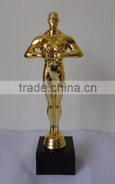 Gift Oscar,Oscar Trophy With Marble Base,Oscar Statue, Plastic oscar trophy JC002