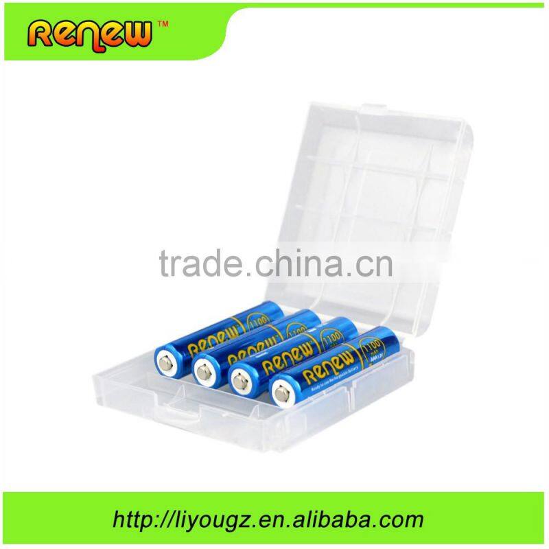 RENEW brand Ready-To-Use NiMH 1100mAh AAA Rechargeable Batteries, 8 Pack