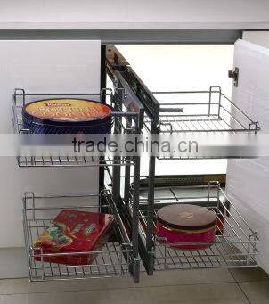 TKK slide out kitchen cabinet soft stop magic corner