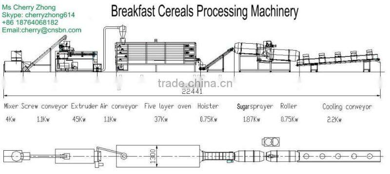 Automatic Breakfast Cereals Making Machinery