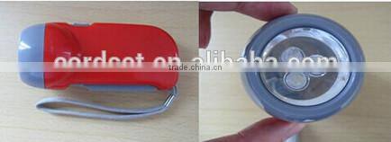 2PCS LED hand crank flashlight