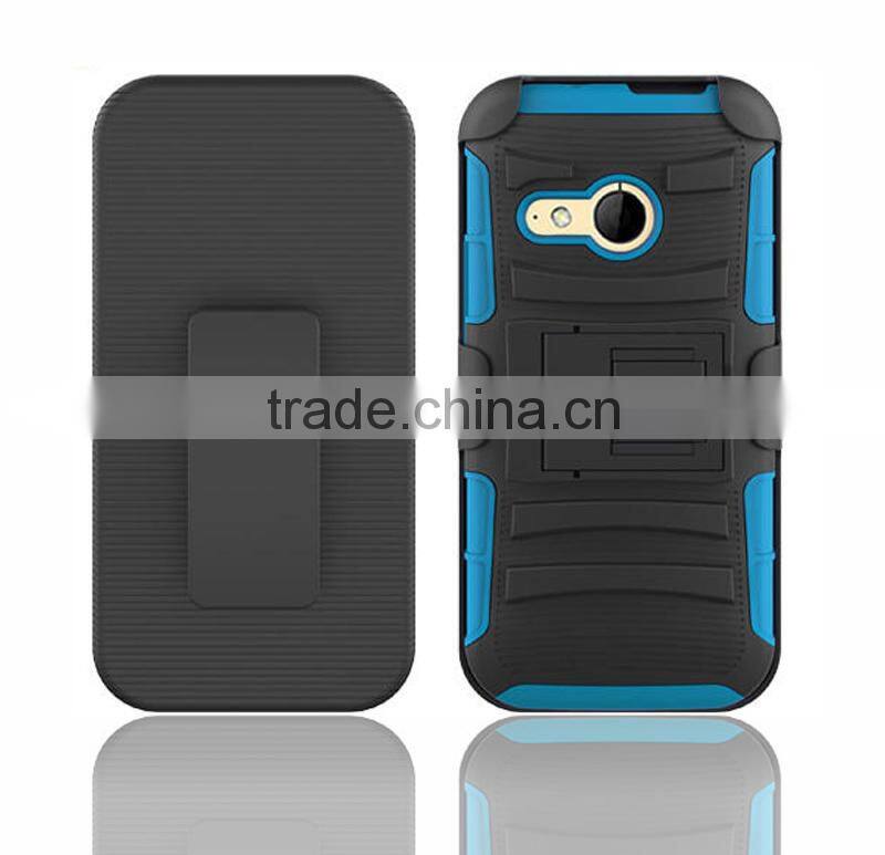 For HTC One M8 mini hybrid shockproof holster cover