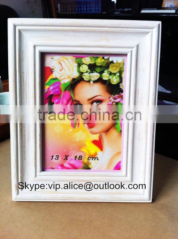 cheap distressed hot sexy picture wooden photo frame 5x7