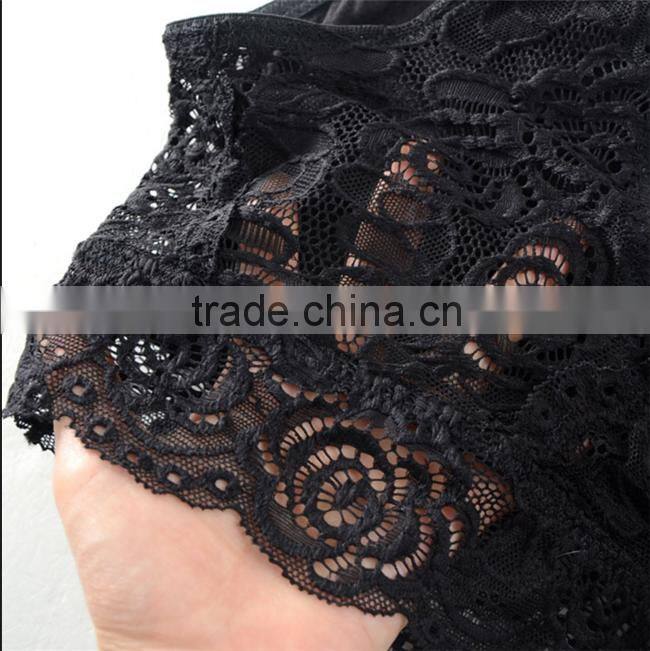 Wholesale High Quality No Rims Thin Lining Black Lace Bra