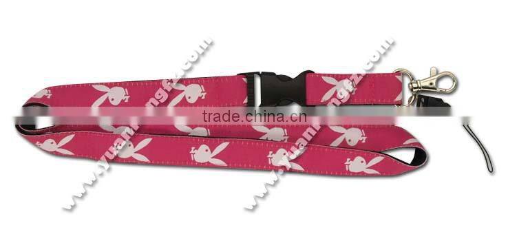 Durable satin lanyard with different accessories professional lanyard