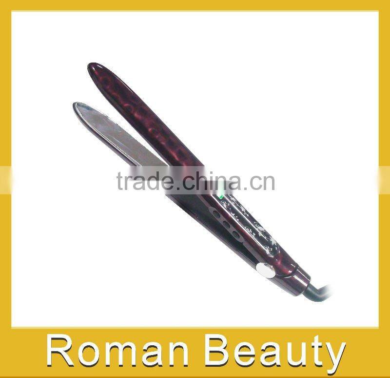 LCD display flat iron hair straightener digital ionic hair flat iron