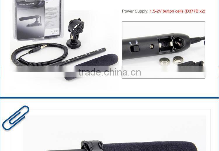 JN-MIC-120 High Quality Stereo Wired Dynamic Microphone for Canon 70D 60D 600D 5D2 EOS 550DRebel T2i/ Camera