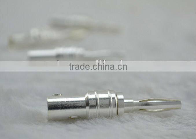 Audiocrast Pure Silver Plated Banana Plug Speaker Cable Wire Connector