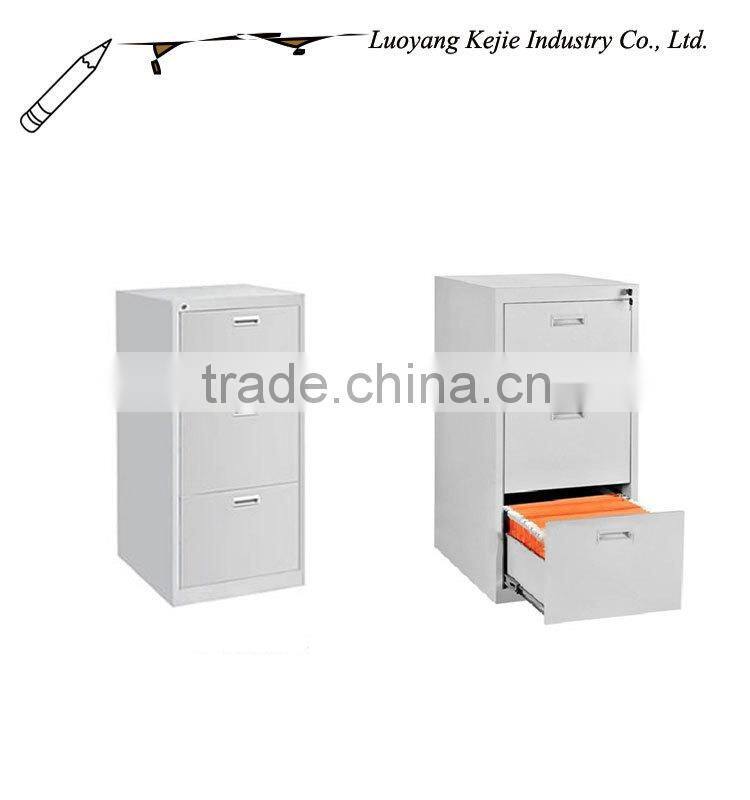 Fireproof colorful lateral three drawer steel storage filling cabinet