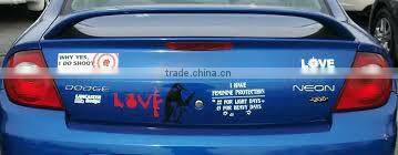waterproof bumper decal with uv printing