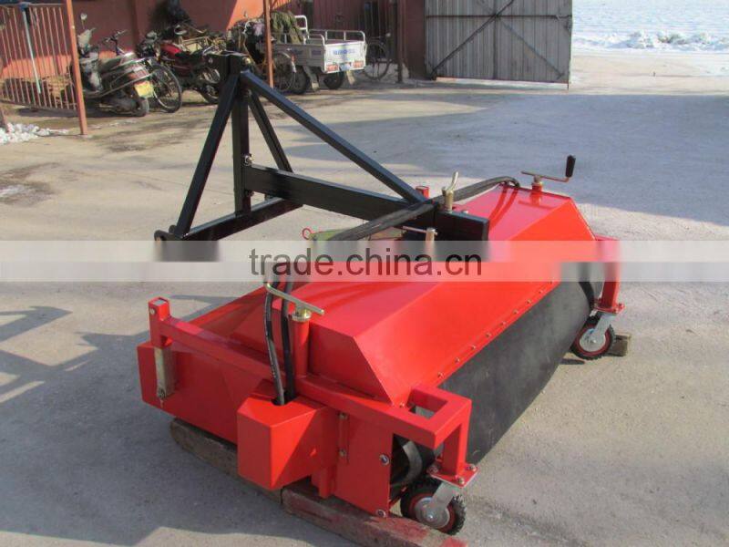 Tractor mounted hydraulic road sweeper