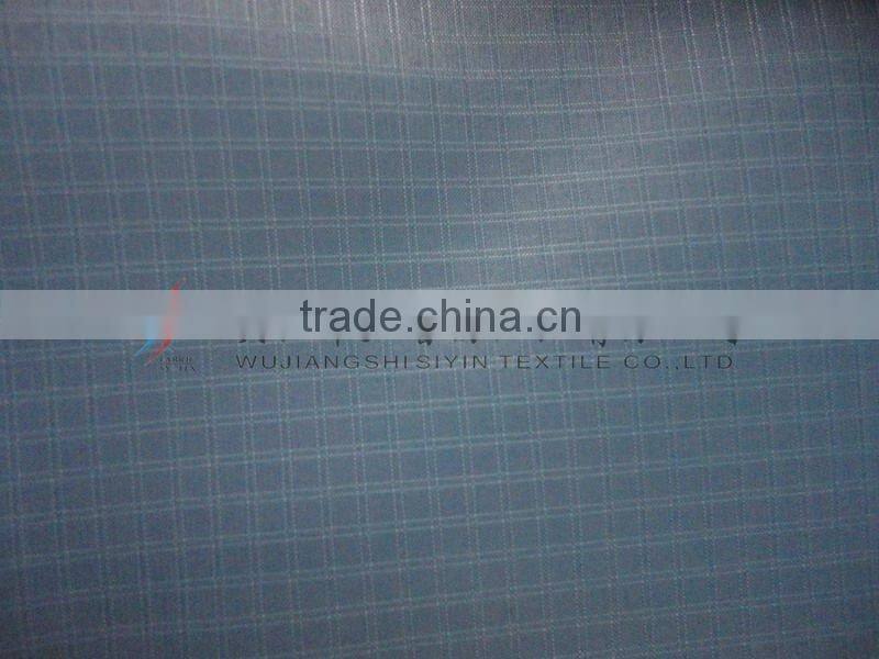 400T/0.25 Poly Taffeta double-line plaid jacket fabric