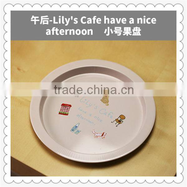 fashion round metal tin tray