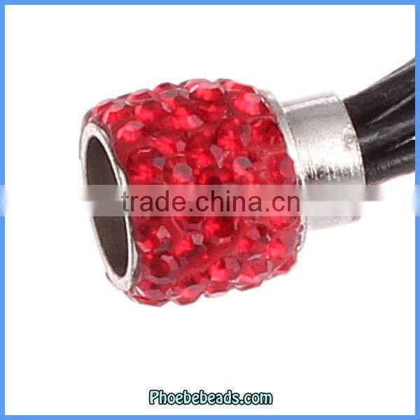 Wholesale New Design Leather Bracelets Red Crystal Rhinestone Fashion Jewelry For Women PLB-FB004A