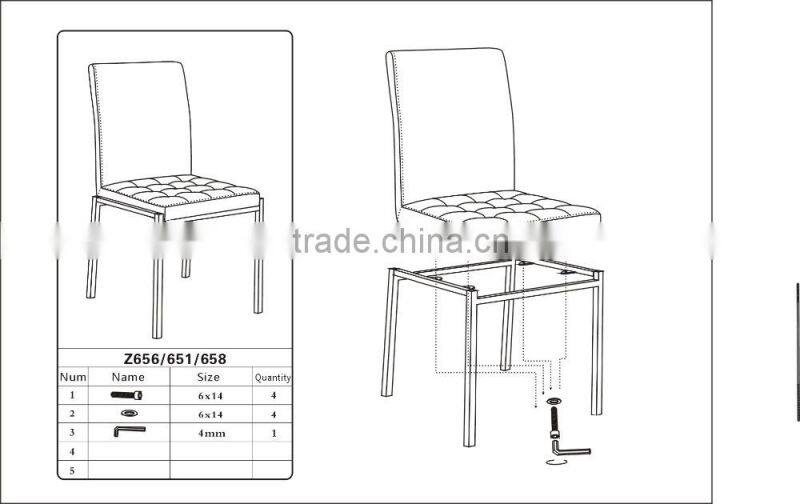 Z656 Wholesale Luxury Colorful Upholstered Metal Modern Dining Chair
