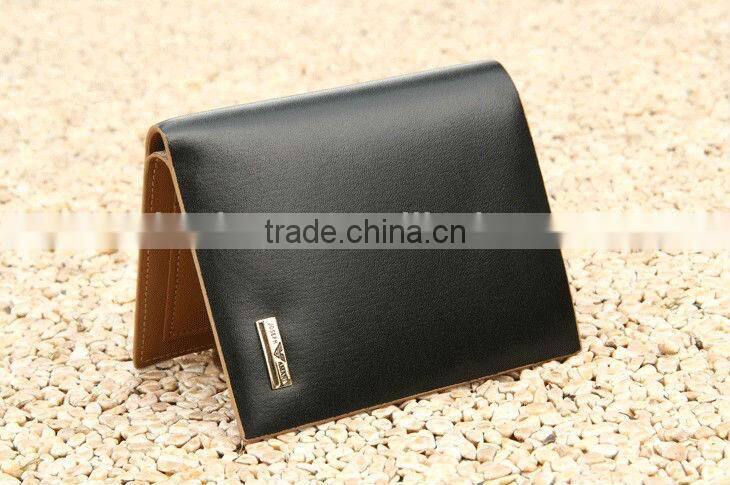 fashional men's genuine leather wallet/leather cheque holder / men's genuine leather wallet with multifunctional pocket