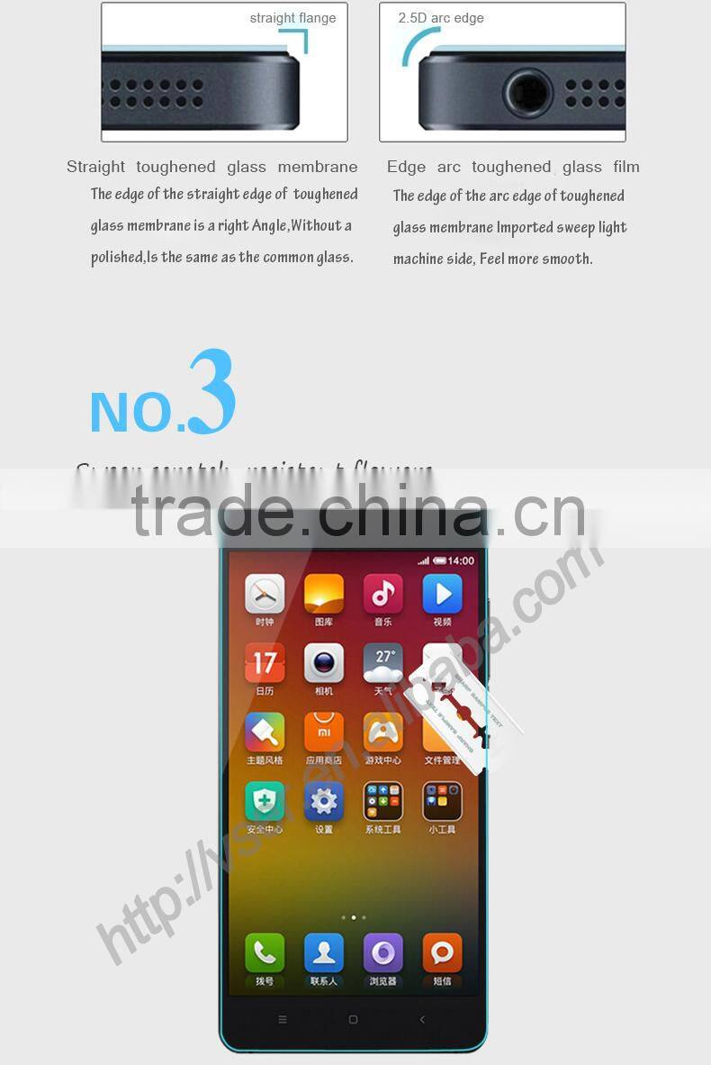 cellphone screen protector factory premium tempered glass for red mi 2