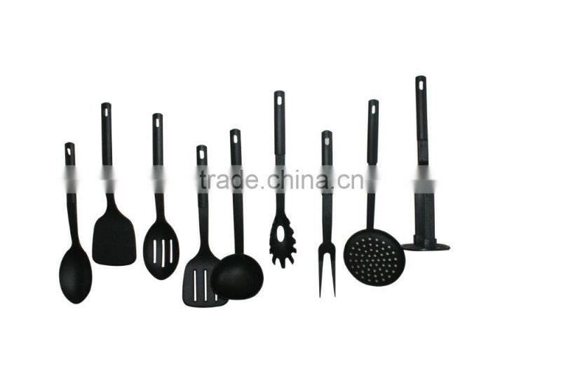 2015 popular sale 9 pcs set nylon kitchen utensils set non-stick with high quality food grade seen on TV